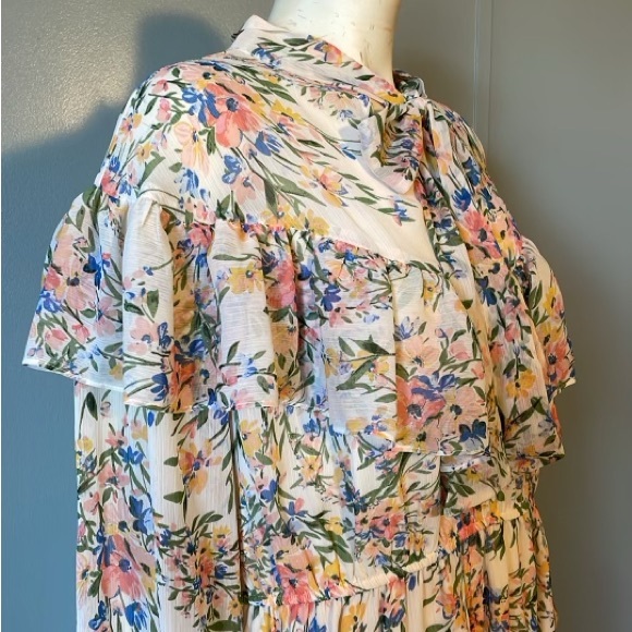 Eloquii floral long sleeves dress , size 18 - Picture 3 of 12